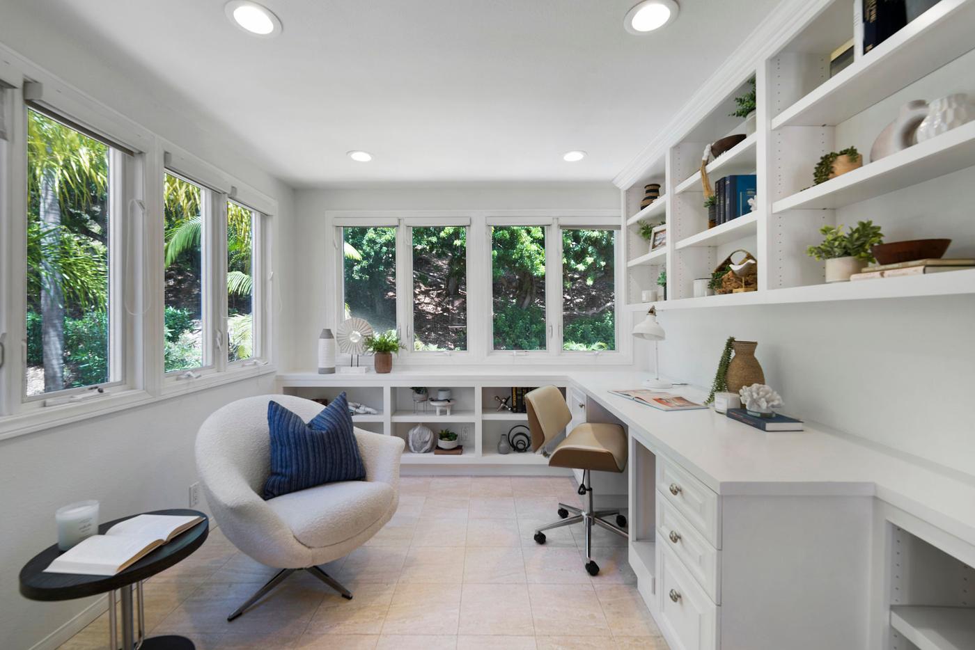 Staged office interior