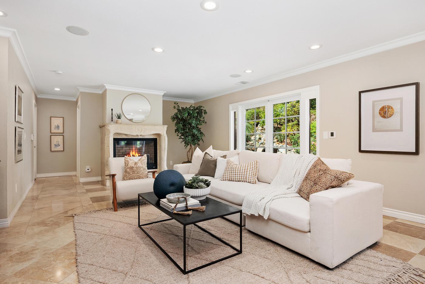 Staged living room