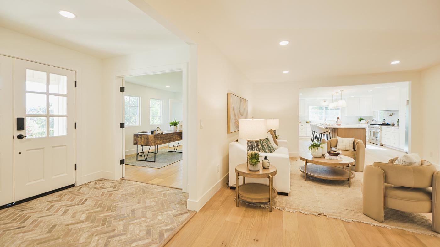 Staged professional foyer
